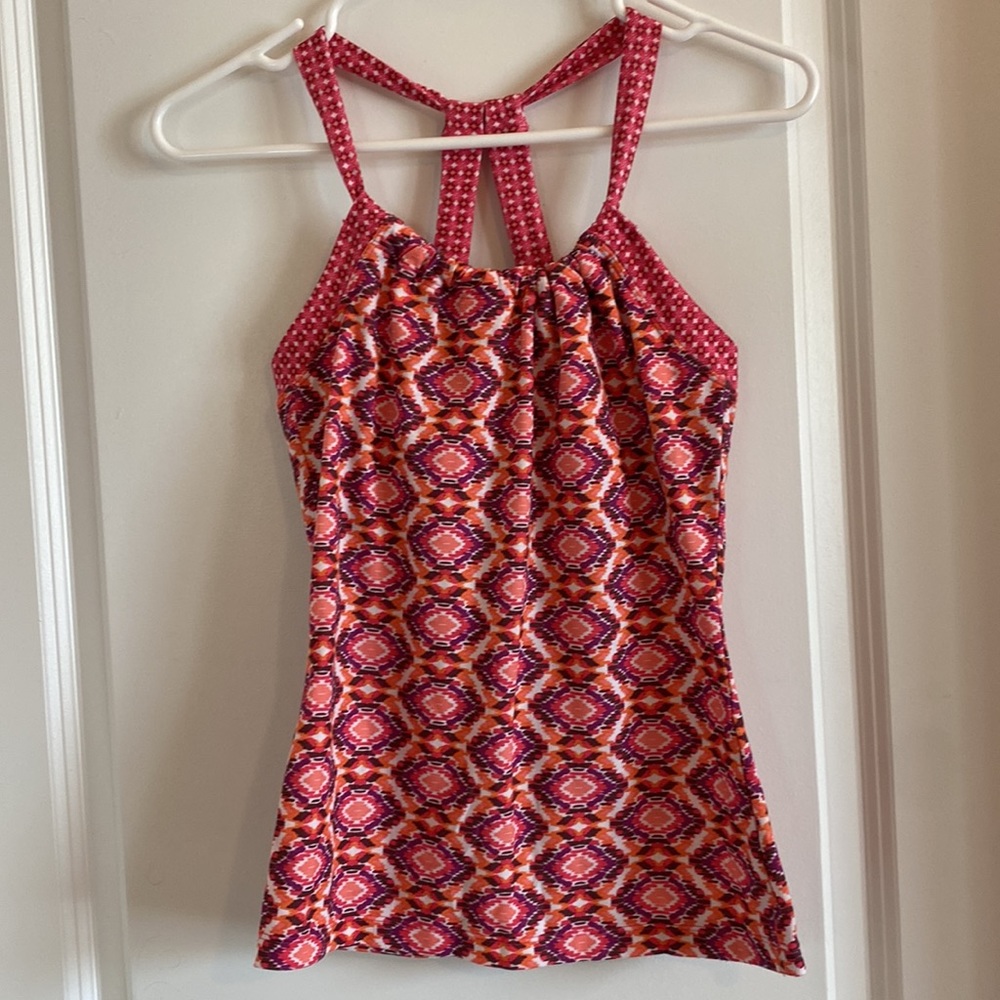 PrAna Quinn Azalea Guava Tank Top Size Small